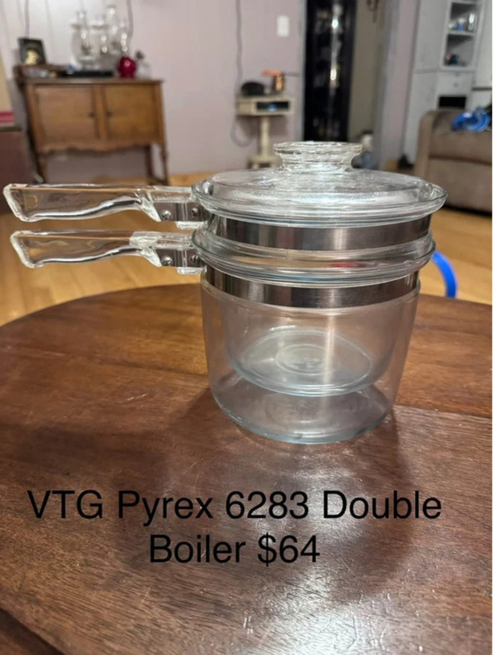 Vintage Pyrex 6283 Double Boiler